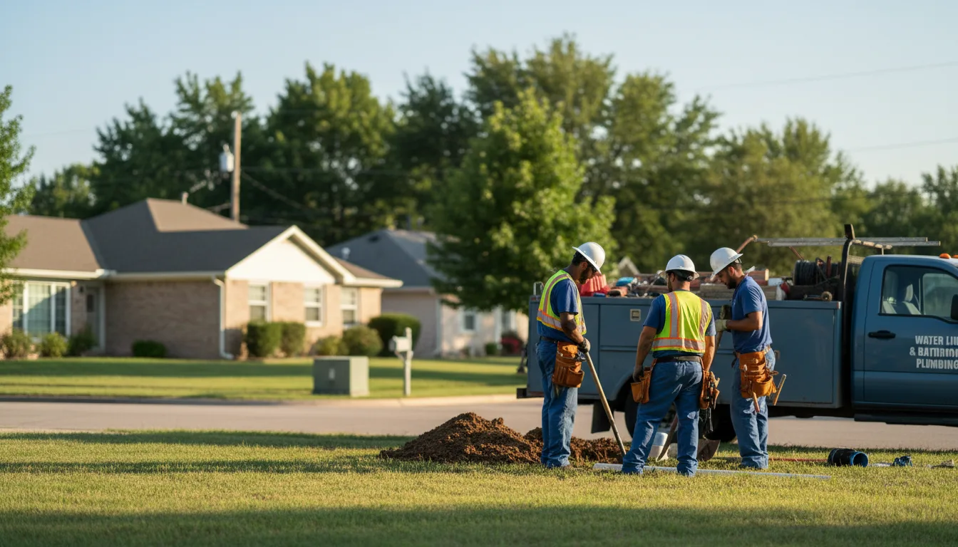 Residential water line and bathroom plumbing service in New Middletown, IN